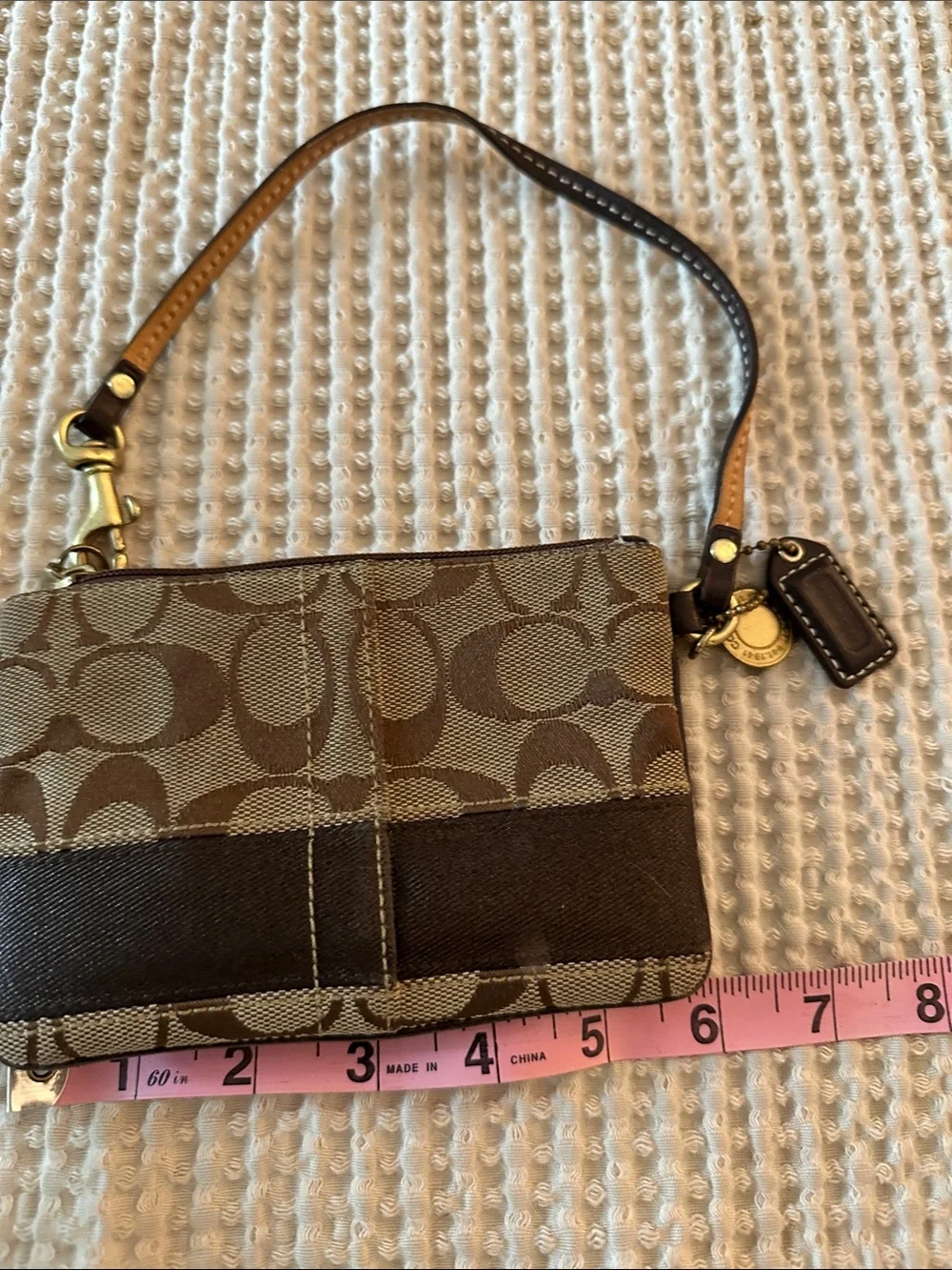 Coach iconic leather brown